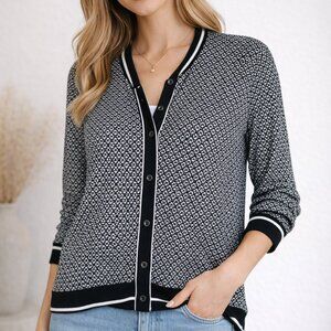 Indies | Black Check Preppy Cardigan
